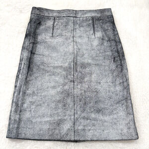 Milly Black/Gray Leather Skirt size 4
